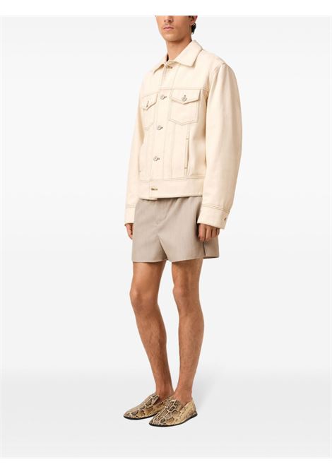 Giacca Trucker in beige chiaro Ami Paris - uomo AMI PARIS | HJK247DE0039136